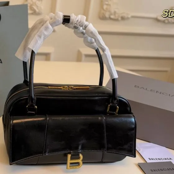 Balenciaga Hourglass Black 23x14x10cm shoulder bag AAA Quality Replica