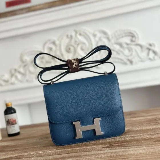 Hermes Constance Blue crossbody — 1:1 Replica