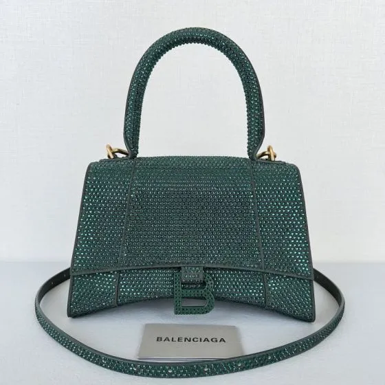 Balenciaga Hourglass Green 23x14x10cm shoulder bag Top Quality Replica