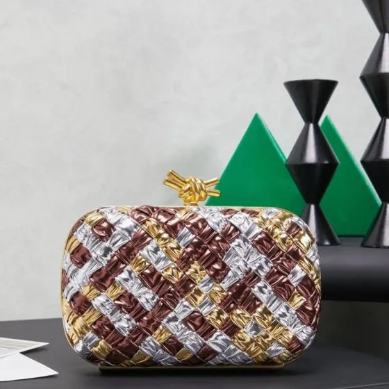 Bottega Veneta Gold shoulder bag Premium Replica