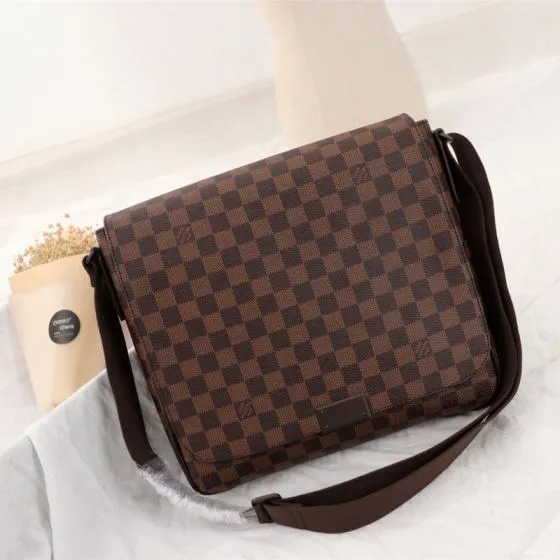 Louis Vuitton Damier Ebene 33x27x9cm crossbody AAA Quality Replica
