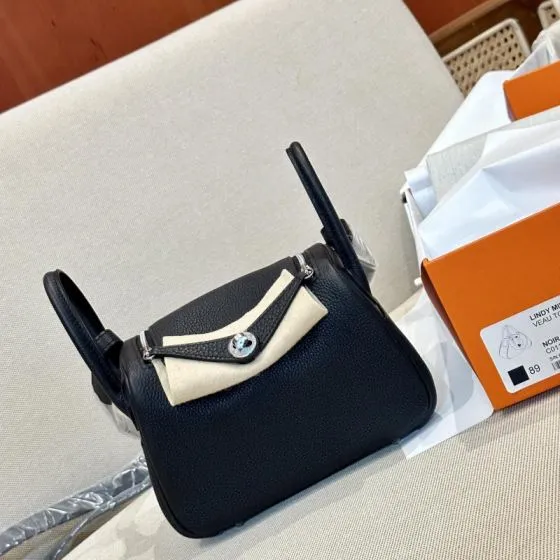 Hermes Lindy Mini Noir mini crossbody Premium Replica