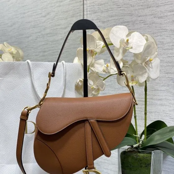 Dior Saddle Brown shoulder 1 1 Replica
