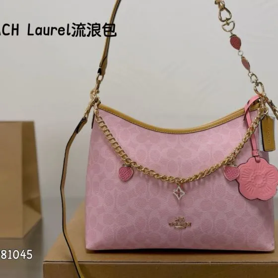 Coach Pink shoulder bag Top Quality Replica