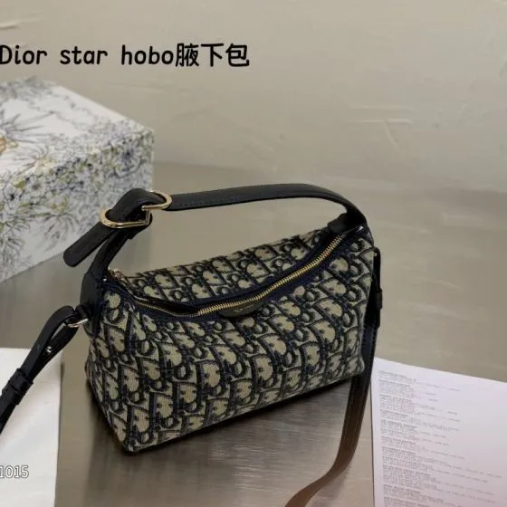 Dior star hobo Blue Oblique shoulder AAA Quality Replica