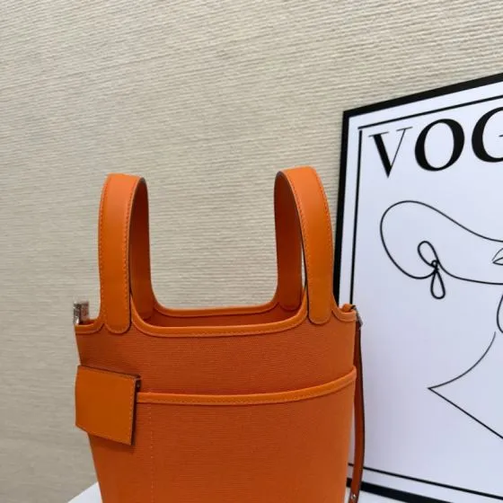 Hermes Picotin Cargo 18 Orange Swift leather canvas 18cm everyday 1 1 Replica