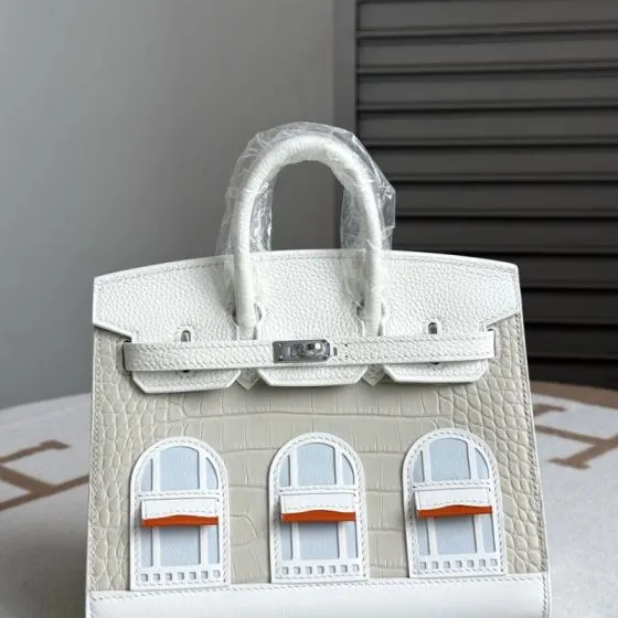 Hermes Birkin White crocodile 20cm handbag — 1:1 Replica