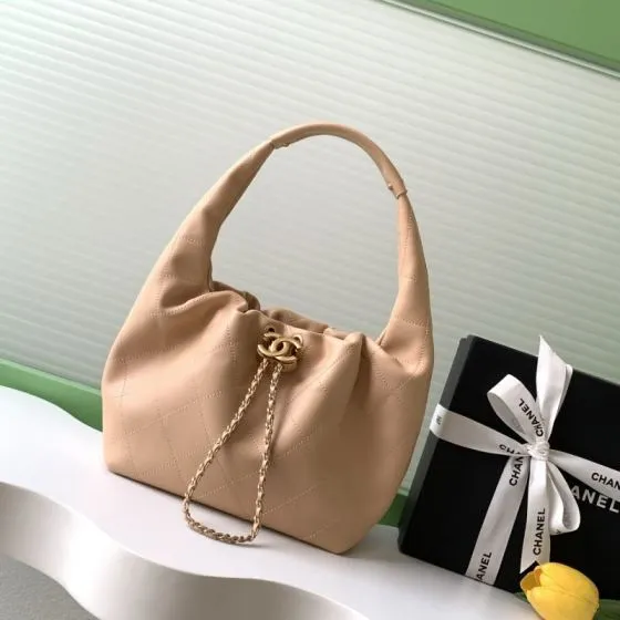 Chanel Hobo Beige shoulder Top Quality Replica