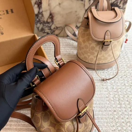 Coach Brown 18x12cm shoulder bag AAA Quality Replica