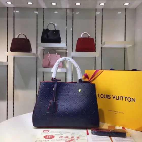 Louis Vuitton M41046 Monogram Empreinte Navy Blue 33 23 15cm tote — Top Quality Replica