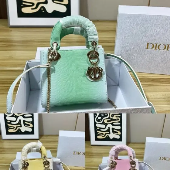 Dior Lady Mint Green 17x15 crossbody 1 1 Replica