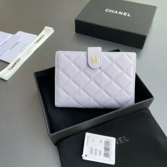Chanel Light purple wallet 1 1 Replica