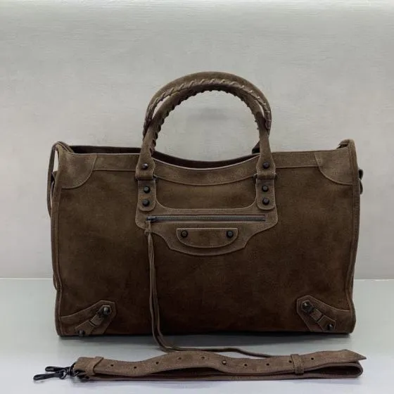 Balenciaga City Brown 38x28x15cm shoulder bag Premium Replica