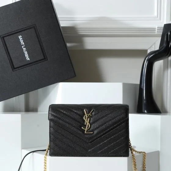 Saint Laurent Lou Black 20 17 6cm crossbody — Premium Replica