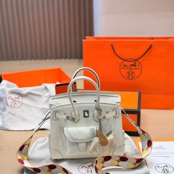 Hermes Birkin Cargo White canvas and leather everyday — Top Quality Replica
