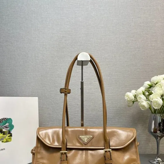Prada Caramel brown leather 31x15x12cm shoulder Top Quality Replica