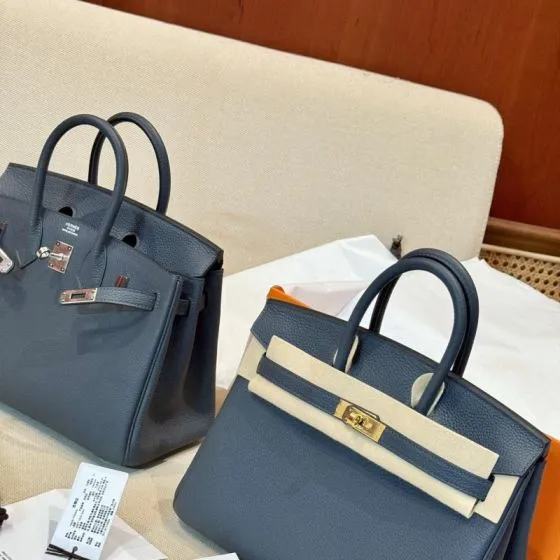 Hermes Birkin 25 Blue 25cm everyday — AAA Quality Replica
