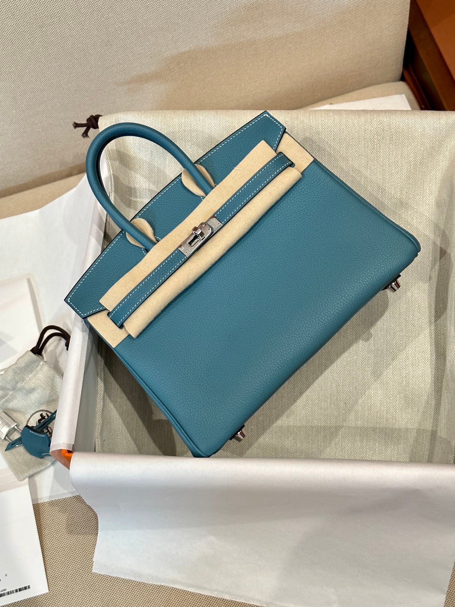 Hermes Birkin Blue Jean 25cm everyday