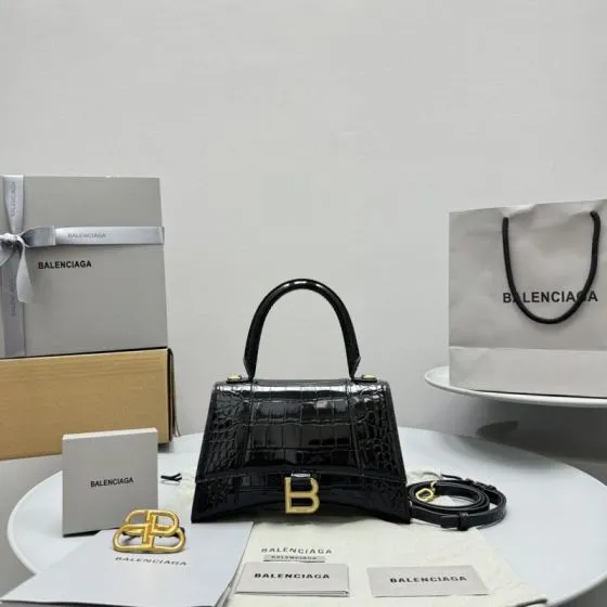 Balenciaga Hourglass Black 23x14x10cm shoulder bag 1 1 Replica