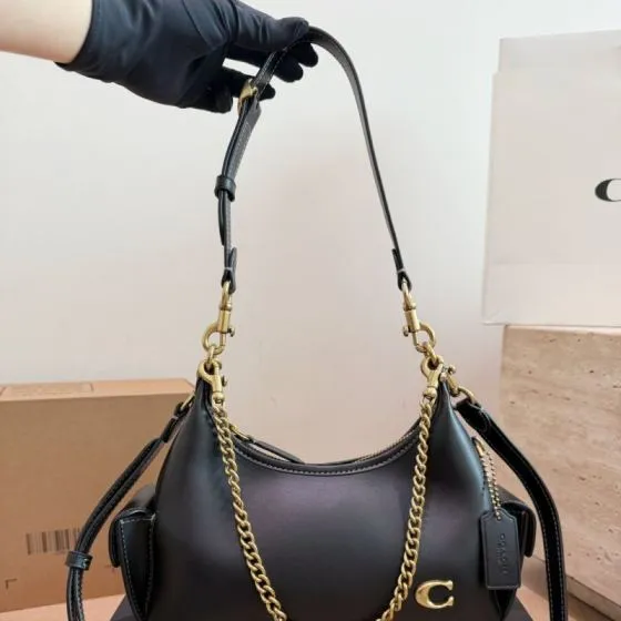 Coach Juliet Black 22x15cm shoulder bag Top Quality Replica