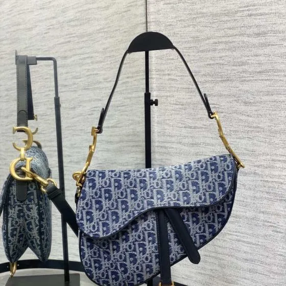 Dior Blue Oblique denim crossbody — AAA Quality Replica