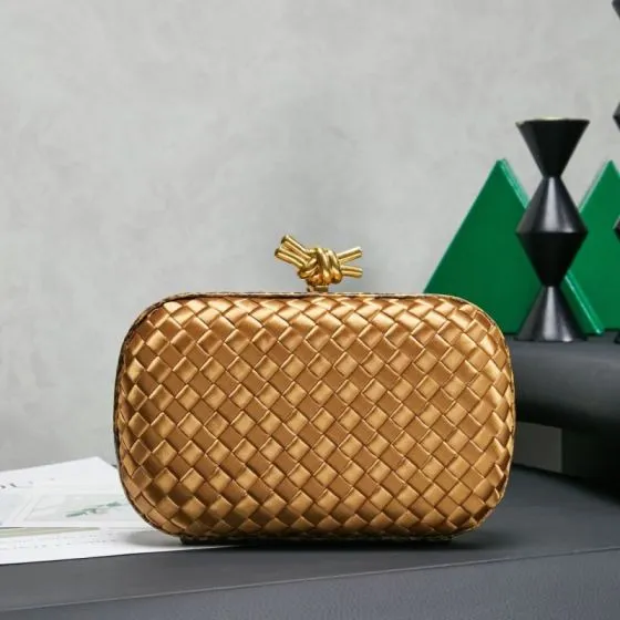 Bottega Veneta Gold shoulder bag AAA Quality Replica