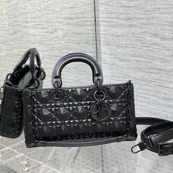 Dior Lady Black patent shoulder Top Quality Replica
