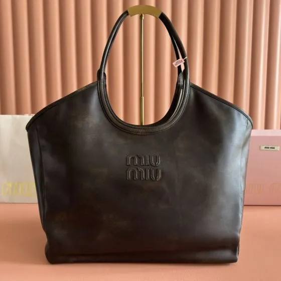 Miu Miu Brown 40x30x16cm shoulder bag AAA Quality Replica