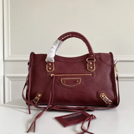 Balenciaga City Gold 38x28x15cm shoulder bag 1 1 Replica