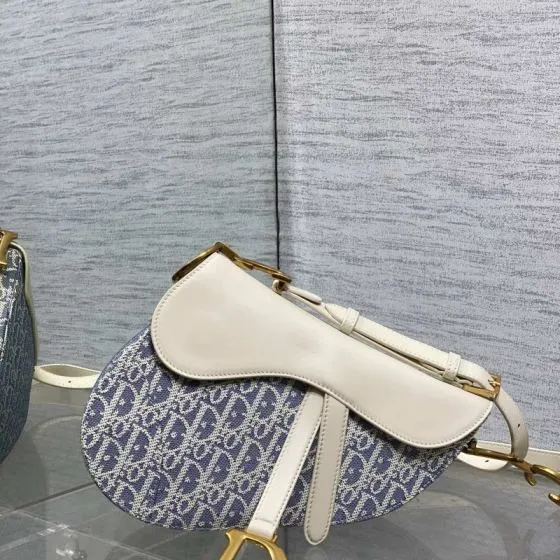 Dior Blue Oblique and White crossbody — 1:1 Replica
