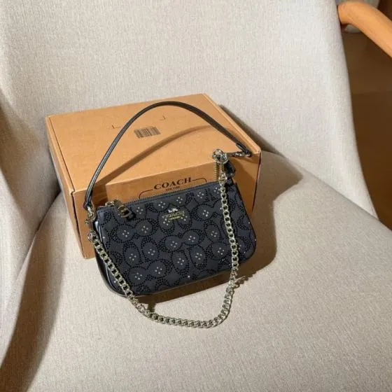 Coach Black 25x18x10cm shoulder bag 1 1 Replica