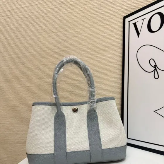 Hermes Garden Party Gray and Beige mini 23cm tote — Top Quality Replica