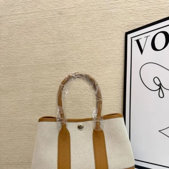 Hermes Garden Party Canvas and leather mini 23cm tote — AAA Quality Replica