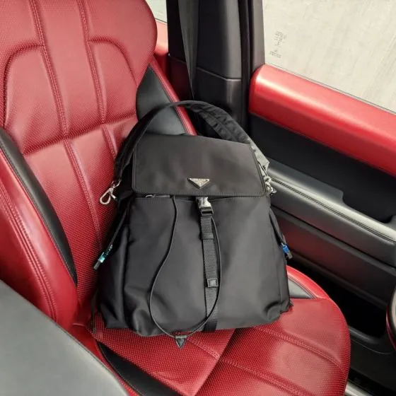 Prada Nylon black 39x40x15cm backpack Premium Replica