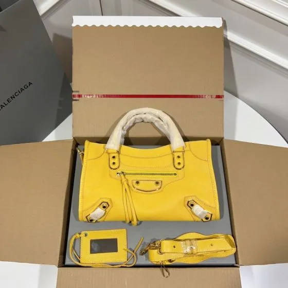 Balenciaga City Gold 38x28x15cm shoulder bag Premium Replica