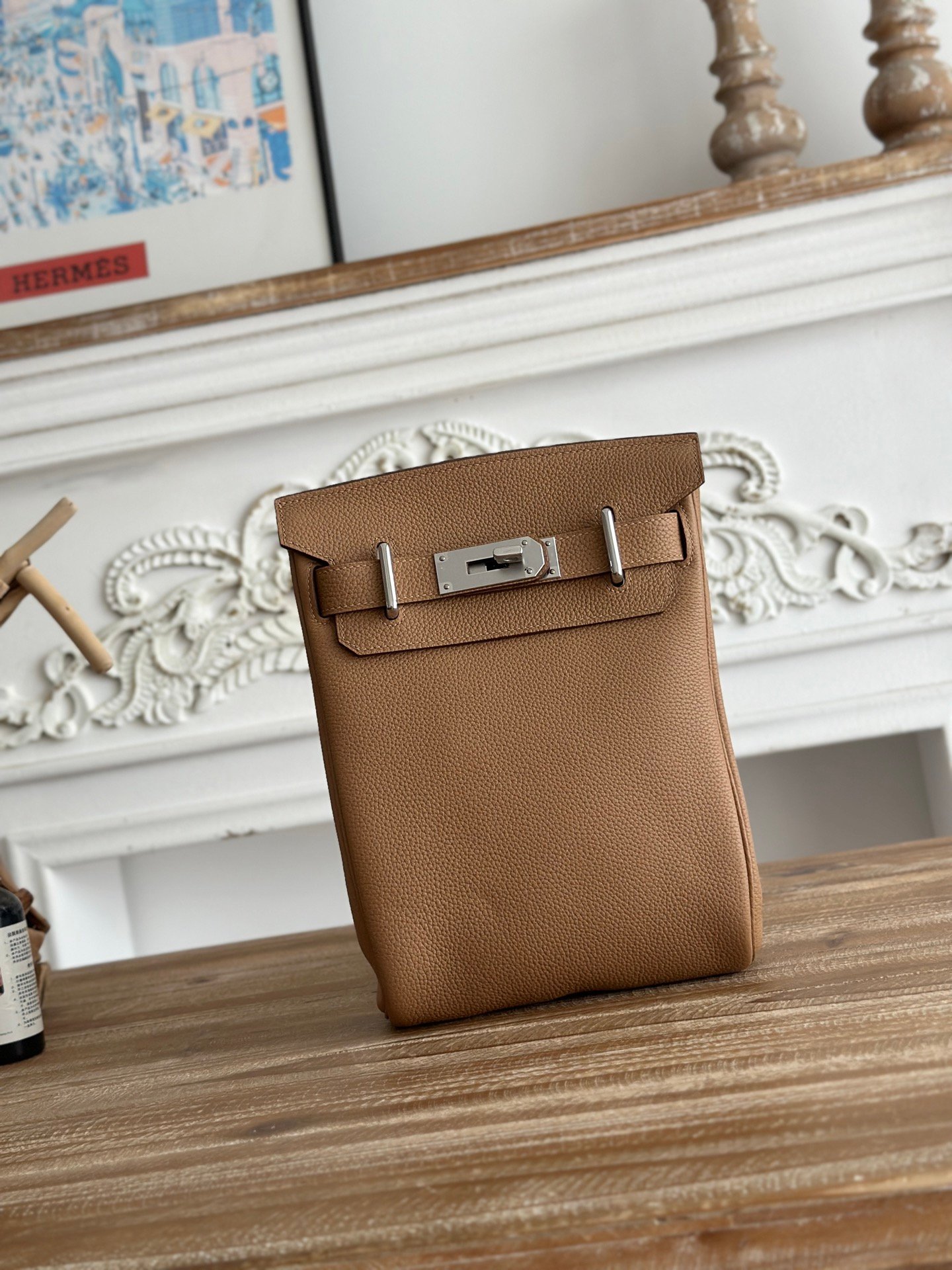 Hermes HAC dos Milk brown crossbody everyday