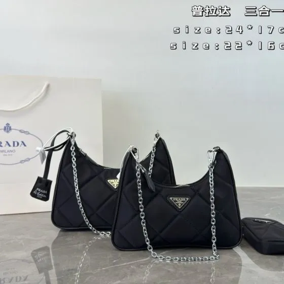 Prada Re-Edition 2005 Nylon black 24 17cm 22 16cm shoulder Premium Replica