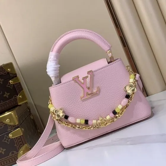 Louis Vuitton Capucines Pink crossbody Premium Replica
