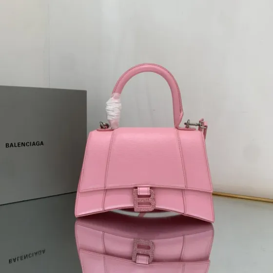 Balenciaga Hourglass Pink 23x14x10cm shoulder bag 1 1 Replica