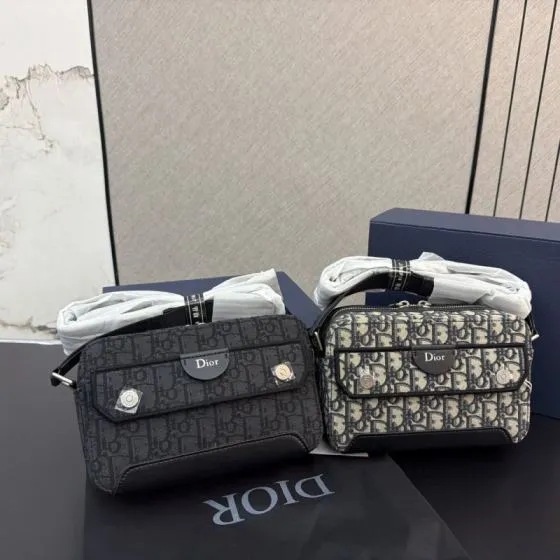Dior Saddle Black Oblique crossbody Premium Replica