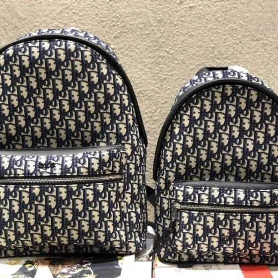 Dior Saddle Backpack Blue Oblique everyday Top Quality Replica