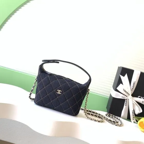 Chanel Dark Blue Denim crossbody