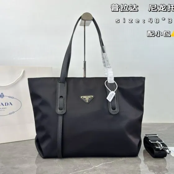 Prada Nylon black 40 39cm tote 1 1 Replica