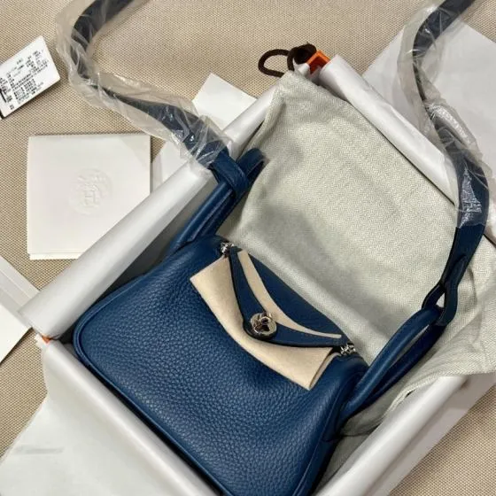 Hermes Lindy Blue mini shoulder AAA Quality Replica