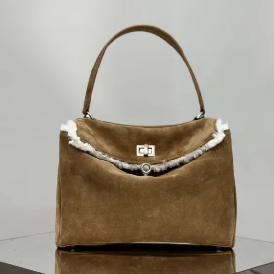 Balenciaga Brown 25x18x10cm shoulder bag Premium Replica