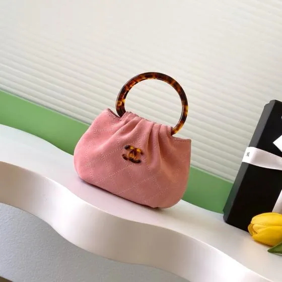 Chanel Pink suede handbag Top Quality Replica