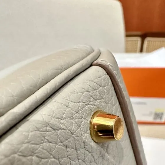 Hermes Lindy Mini Gris Perle mini crossbody Premium Replica