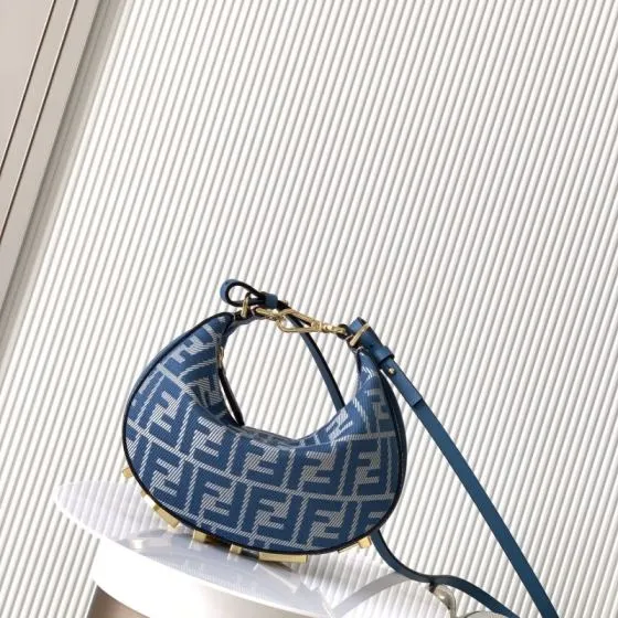 Fendi Blue 25x18x10cm shoulder bag Premium Replica