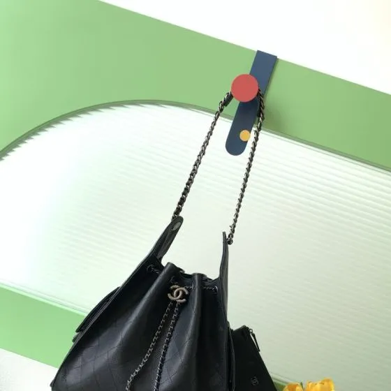 Chanel Shopping Bag Black shoulder Premium Replica
