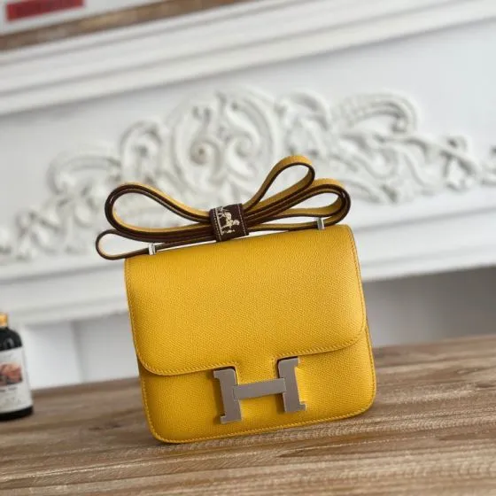 Hermes Constance Yellow crossbody — 1:1 Replica